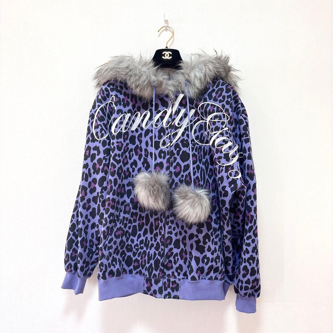 【CANDY GALFY】ぎゃるマシぱぁかぁ【中型犬/L】ヒョウ柄　パーカー