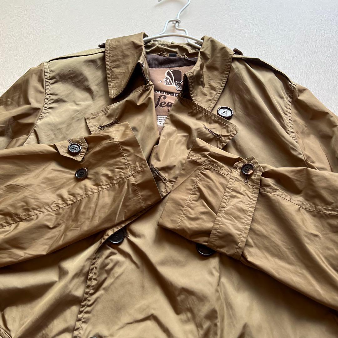 美品✨シーラップ　ナイロンロングコート　ベルト　トレンチ　ジャケット　48