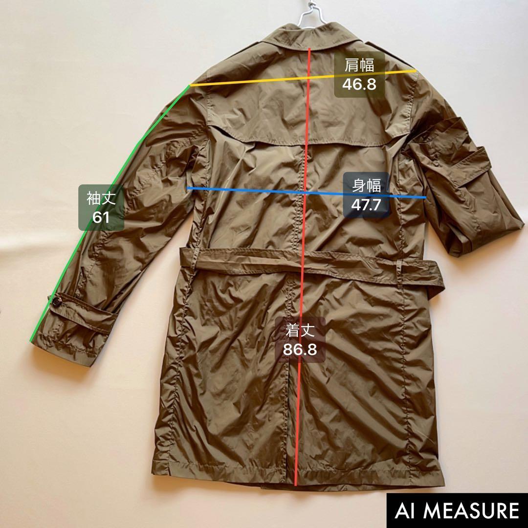 美品✨シーラップ　ナイロンロングコート　ベルト　トレンチ　ジャケット　48