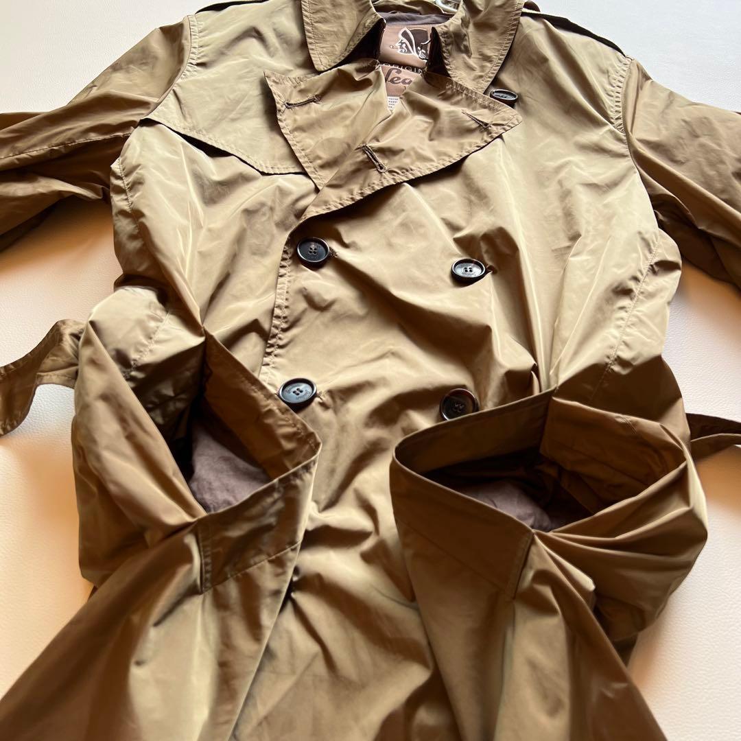 美品✨シーラップ　ナイロンロングコート　ベルト　トレンチ　ジャケット　48