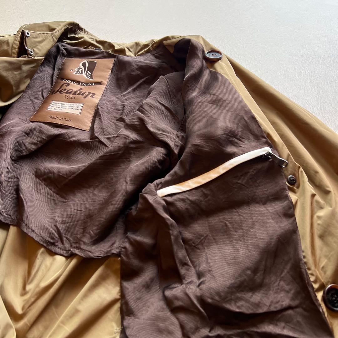 美品✨シーラップ　ナイロンロングコート　ベルト　トレンチ　ジャケット　48