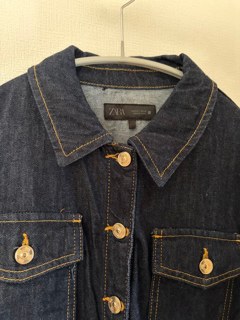 ZARA Z1975 デニムぺプラムジャケット L