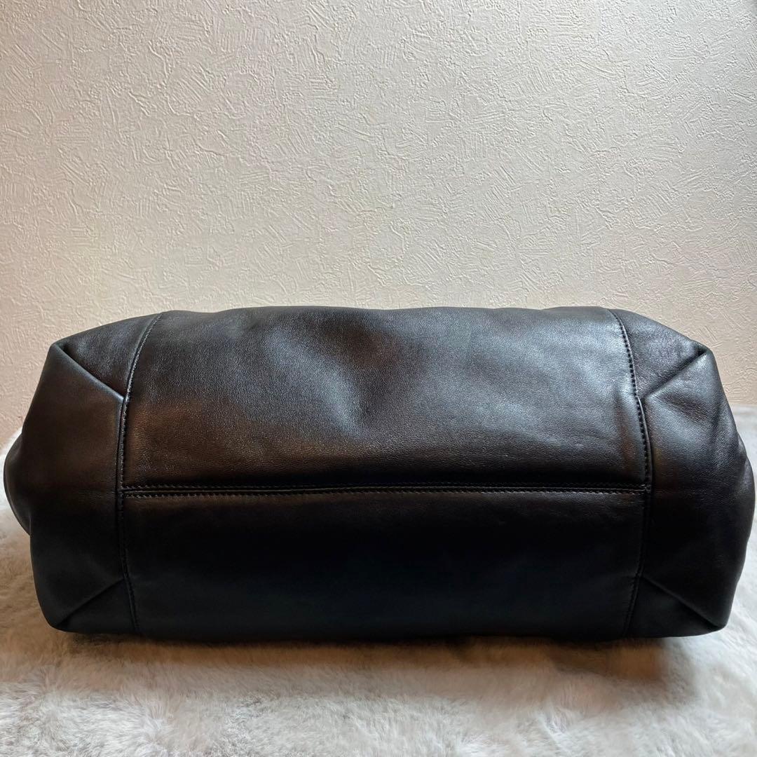 LOEWE ロエベ　トートバッグ　ビジネスバッグ　レザー　アナグラム　ブラック