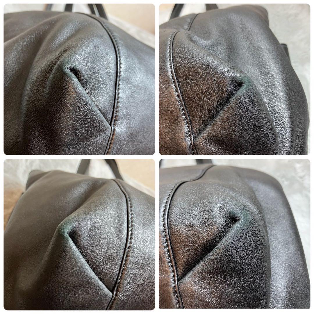 LOEWE ロエベ　トートバッグ　ビジネスバッグ　レザー　アナグラム　ブラック