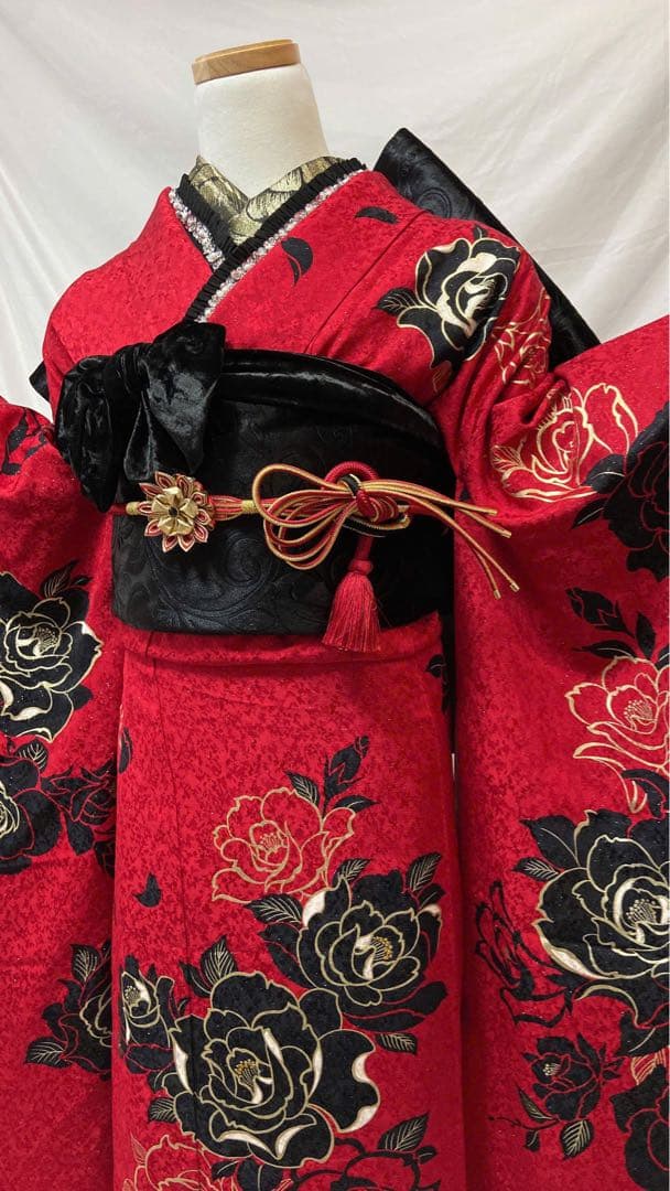 いちご品　成人式　振袖7点セット　振袖フルセット