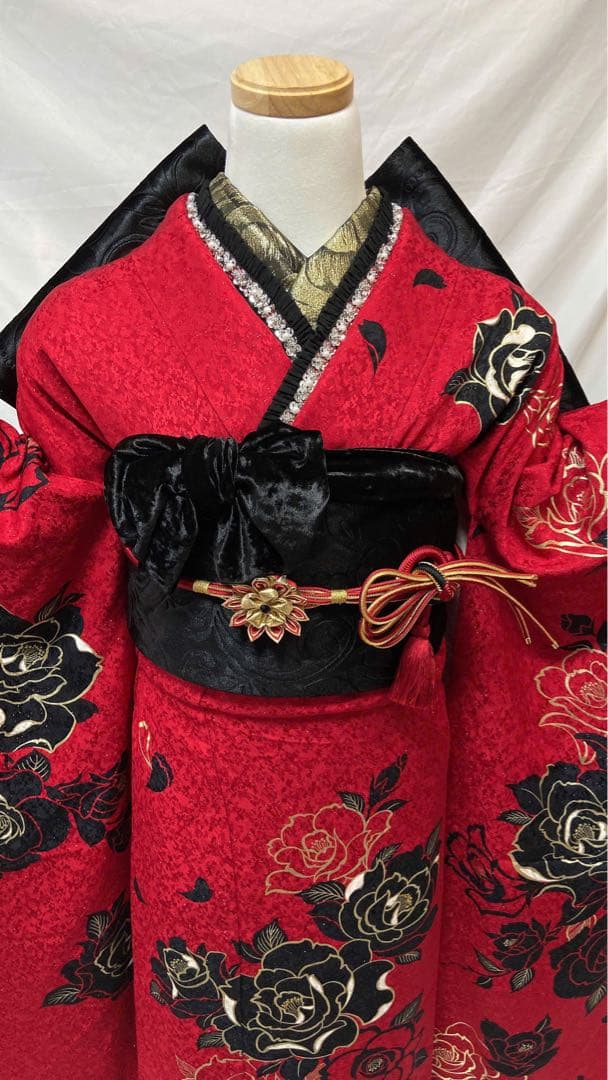 いちご品　成人式　振袖7点セット　振袖フルセット