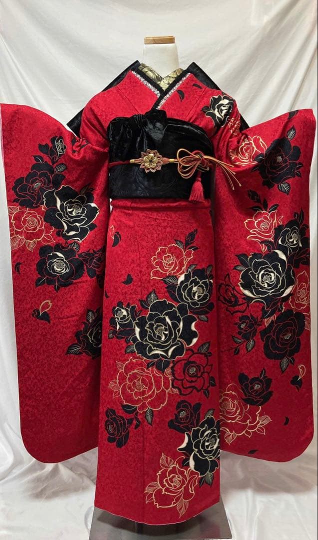 いちご品　成人式　振袖7点セット　振袖フルセット