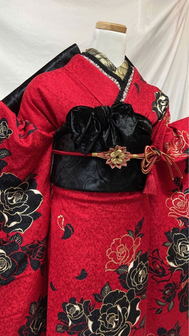 いちご品　成人式　振袖7点セット　振袖フルセット