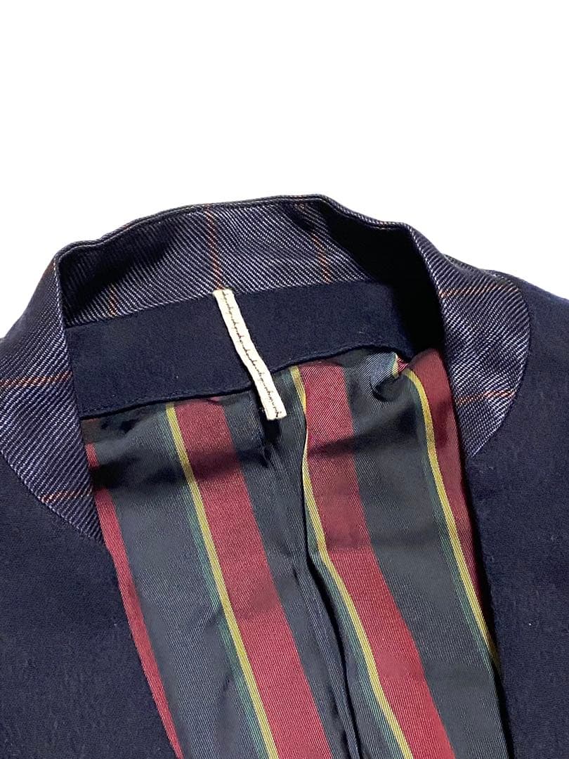 22AW エムズブラック ノーカラー ジャケット テーラード 1B