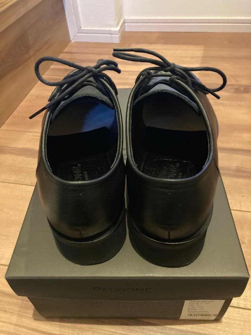 ☆ パドローネ　チロリアンシューズ　黒　チャンキーソール　41