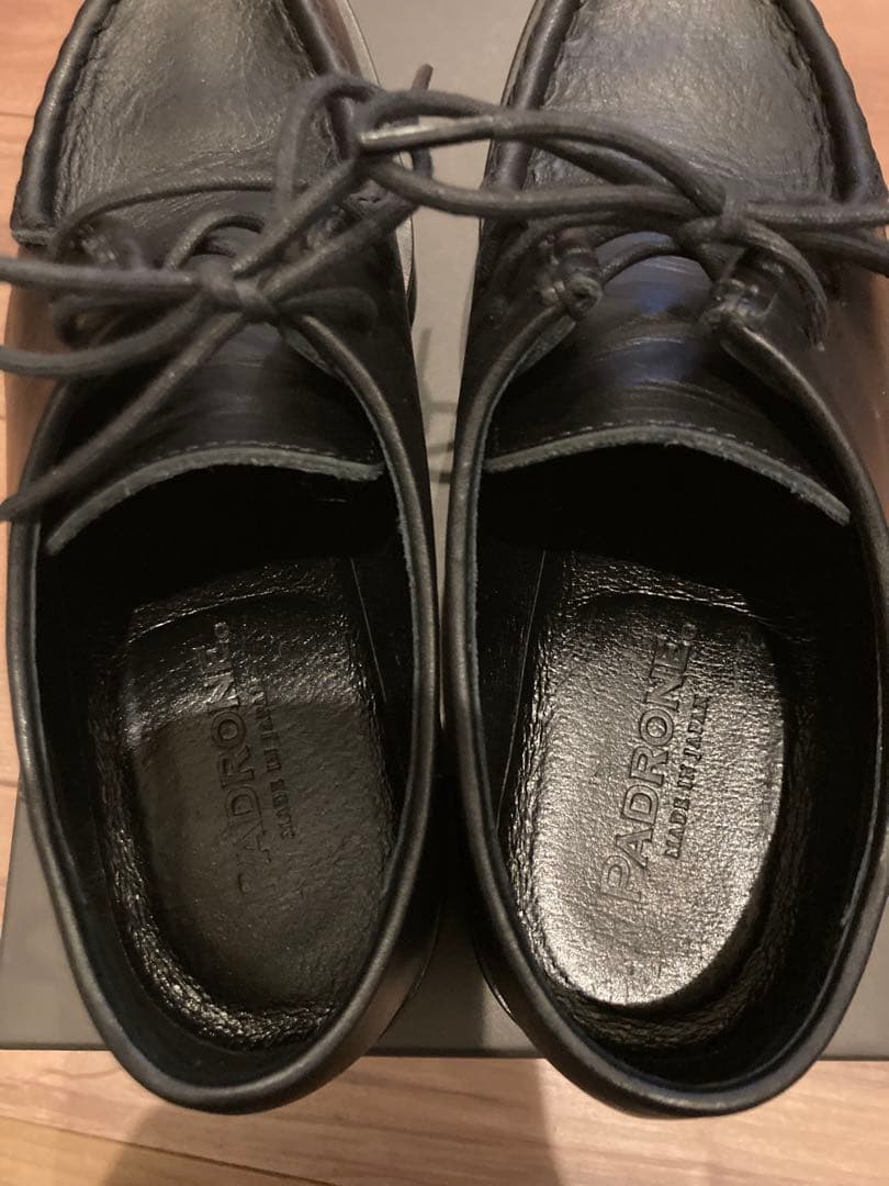 ☆ パドローネ　チロリアンシューズ　黒　チャンキーソール　41