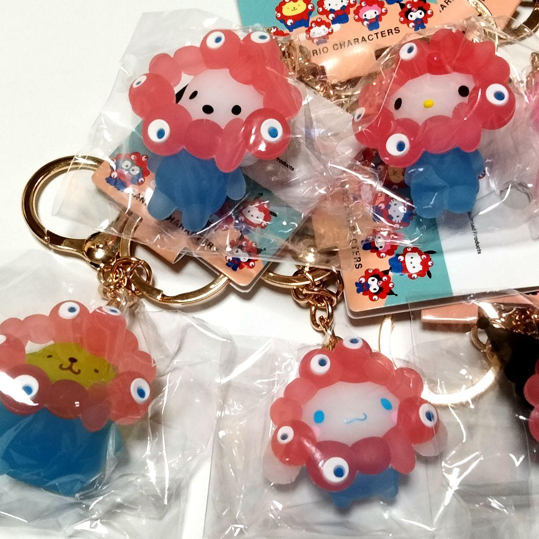 サンリオ　ミャクミャク　クリア　立体マスコット　キーホルダー　全７種