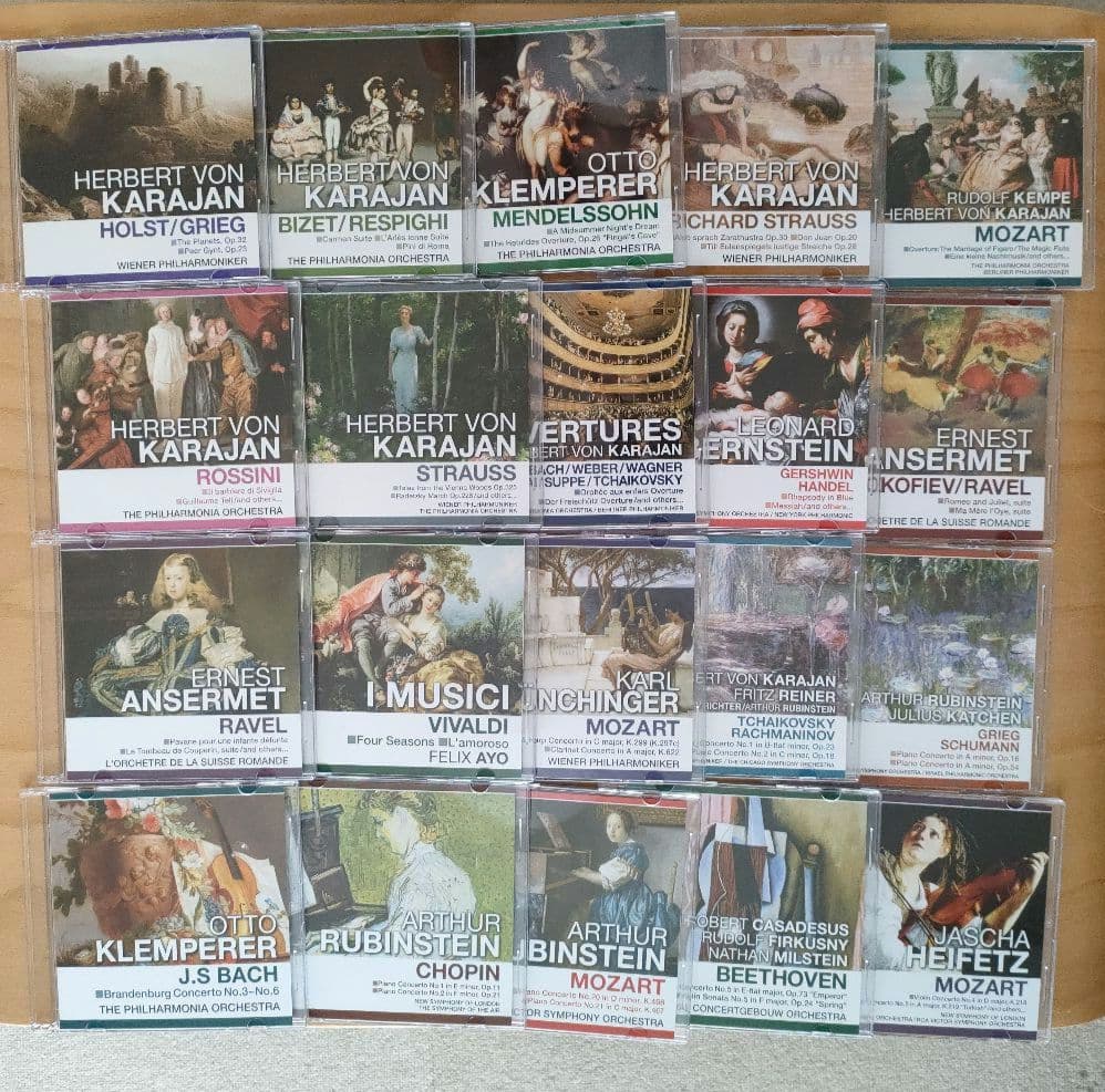 世紀の巨匠たち クラシック名演集 カラヤン、クレンペラー　他　50枚組