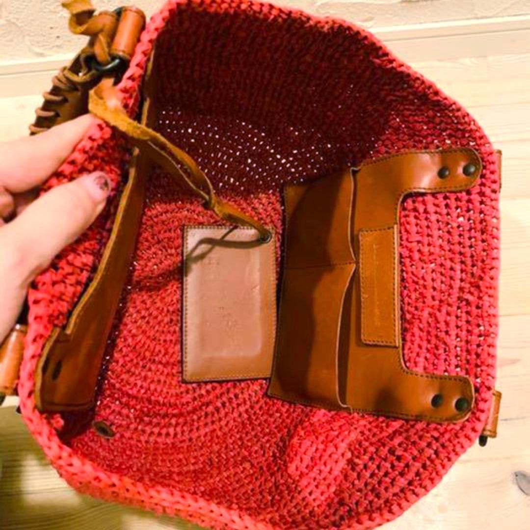 バレンシアガ　正規品　カゴバッグ　ラフィア