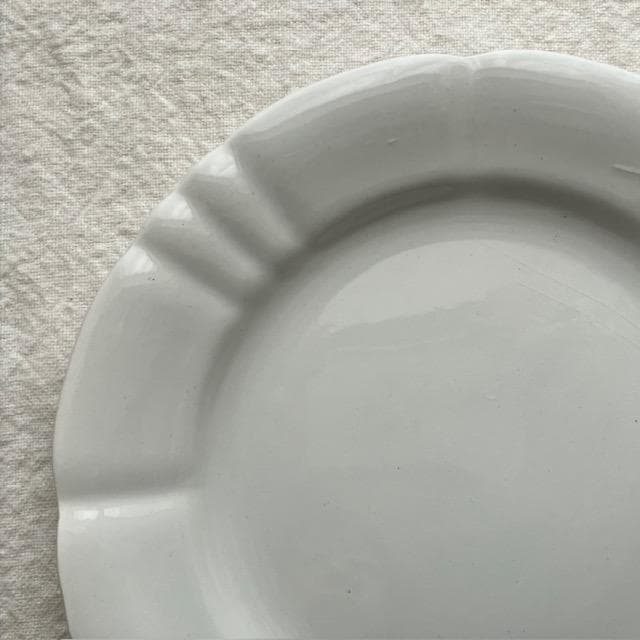 サンタマンレリーフプレート白皿サルグミンヌ雅姫カフェオレボウル花リムオクトゴナル