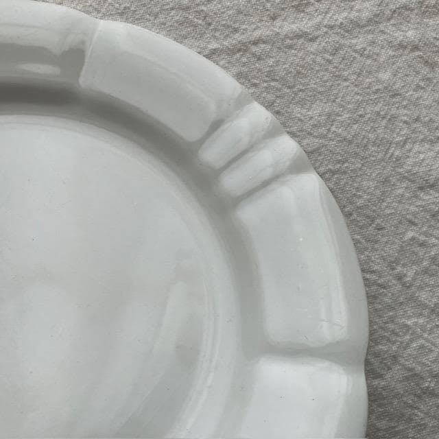 サンタマンレリーフプレート白皿サルグミンヌ雅姫カフェオレボウル花リムオクトゴナル