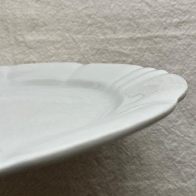 サンタマンレリーフプレート白皿サルグミンヌ雅姫カフェオレボウル花リムオクトゴナル