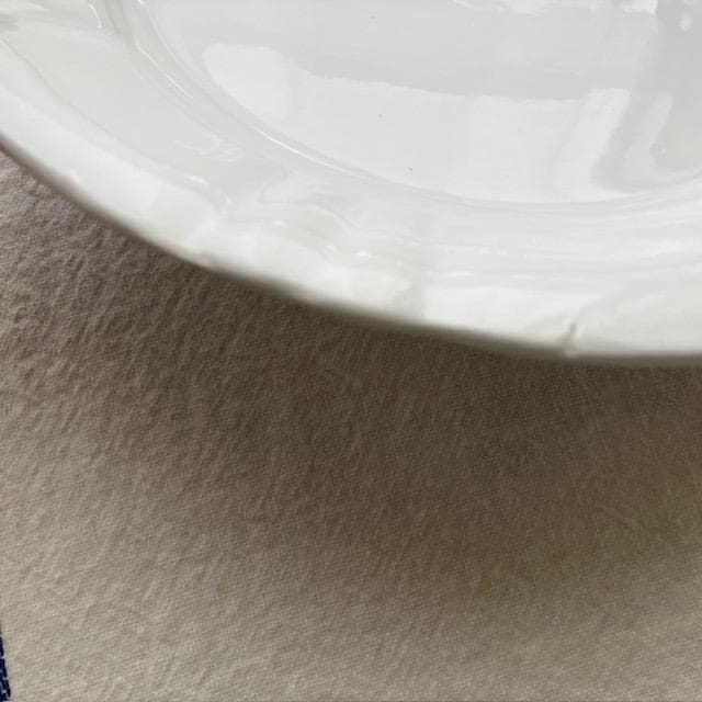 サンタマンレリーフプレート白皿サルグミンヌ雅姫カフェオレボウル花リムオクトゴナル