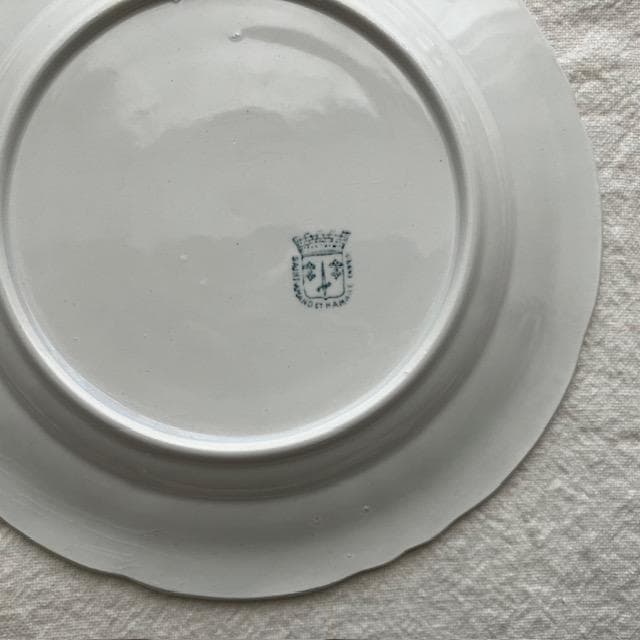 サンタマンレリーフプレート白皿サルグミンヌ雅姫カフェオレボウル花リムオクトゴナル