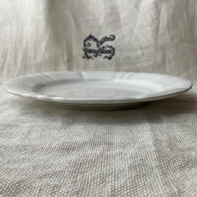 サンタマンレリーフプレート白皿サルグミンヌ雅姫カフェオレボウル花リムオクトゴナル