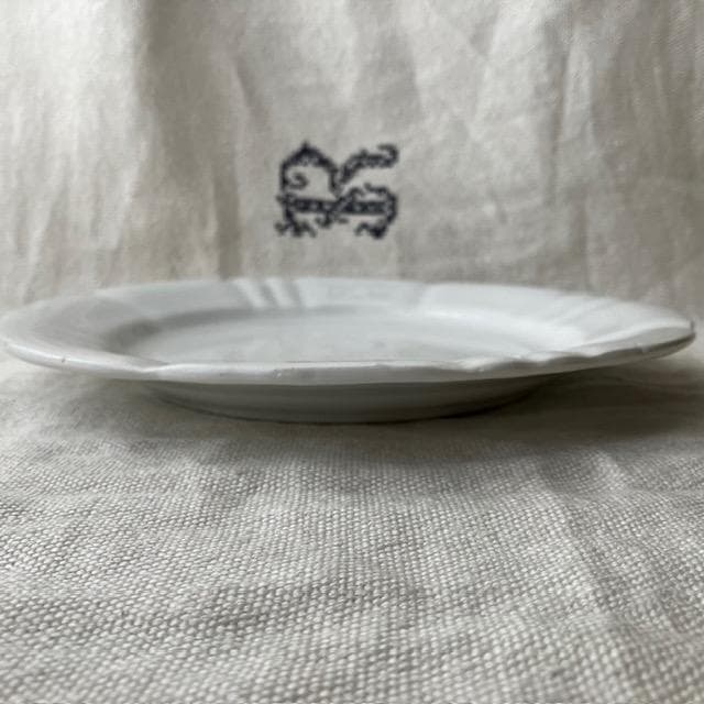 サンタマンレリーフプレート白皿サルグミンヌ雅姫カフェオレボウル花リムオクトゴナル