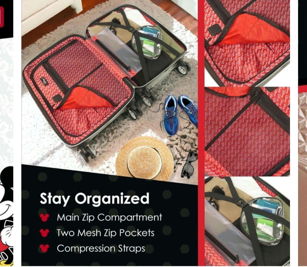 FUL スーツケース ディズニー ミッキーマウス25インチ