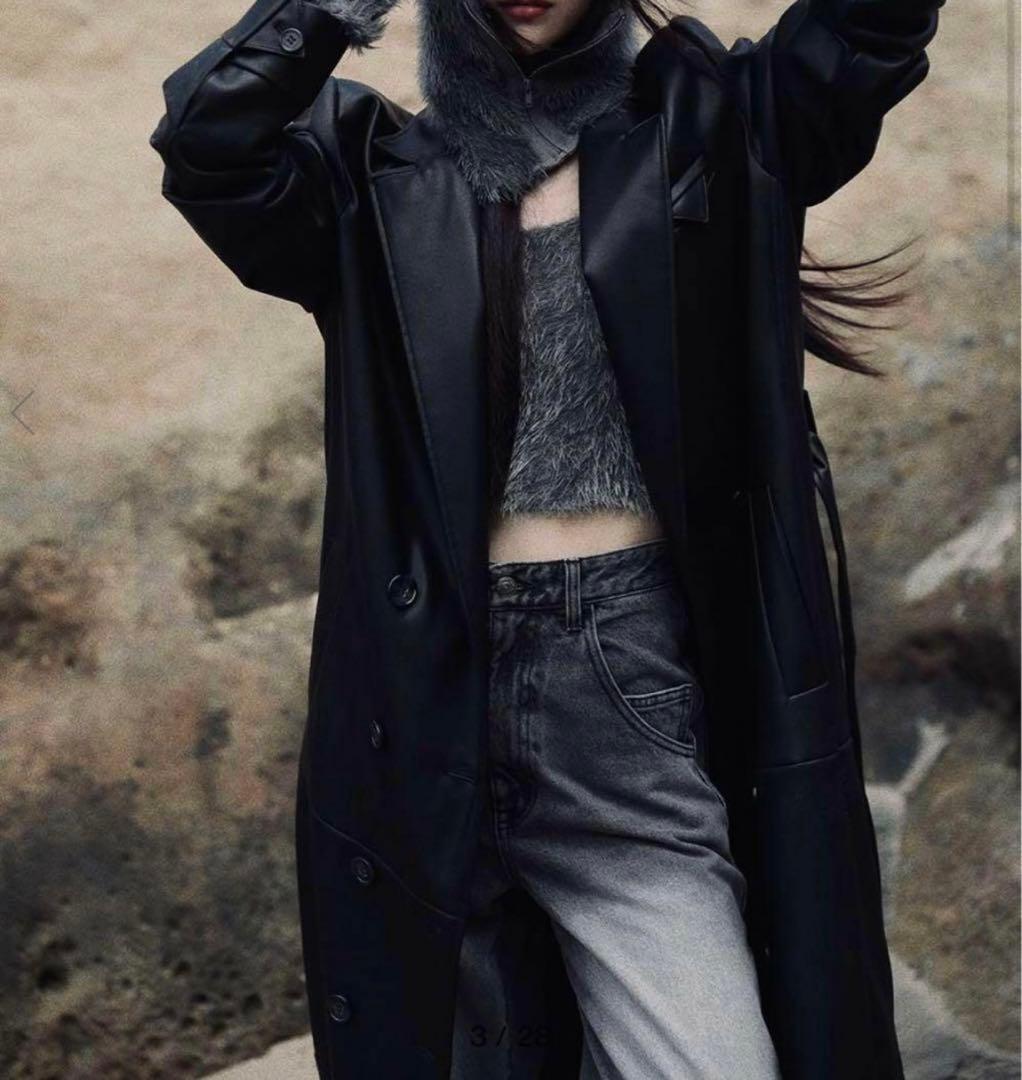 ジャケット・アウター melt the lady leather like trench coat