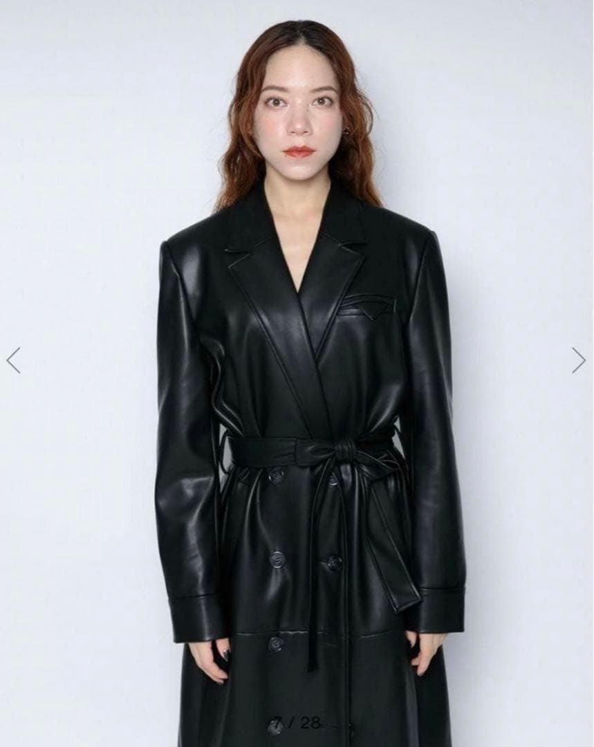 ジャケット・アウター melt the lady leather like trench coat