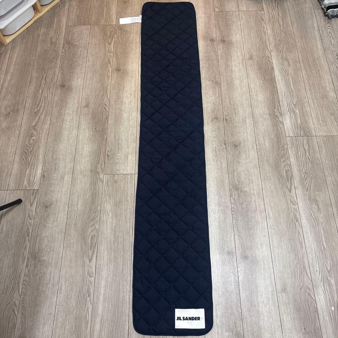 JIL SANDER ジルサンダー ロゴ キルティング ダウンマフラー ストール