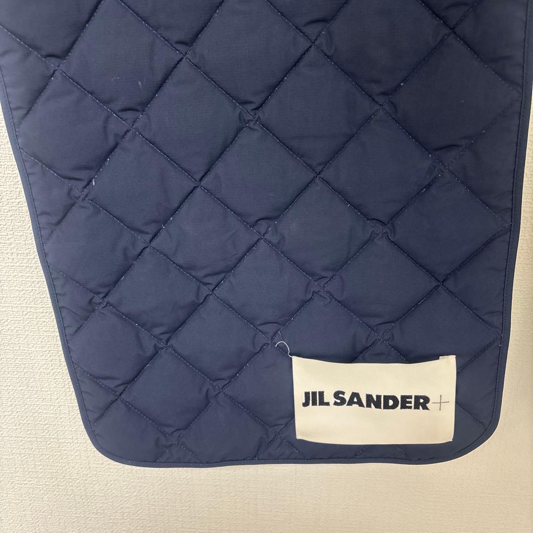JIL SANDER ジルサンダー ロゴ キルティング ダウンマフラー ストール