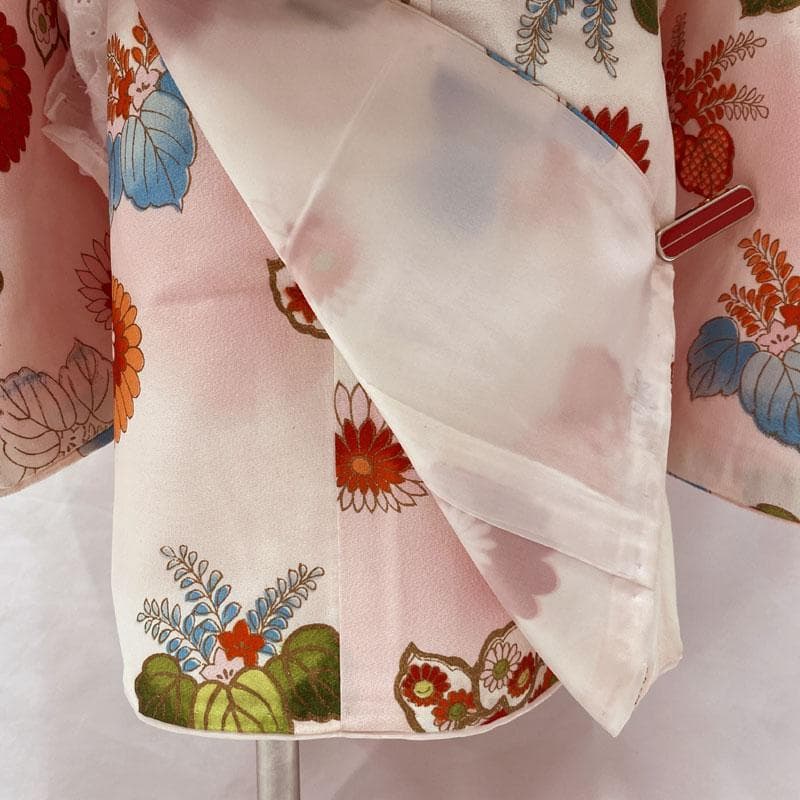 408ag90,507agu66◎三歳 女児 着物&長襦袢 セミアンティーク