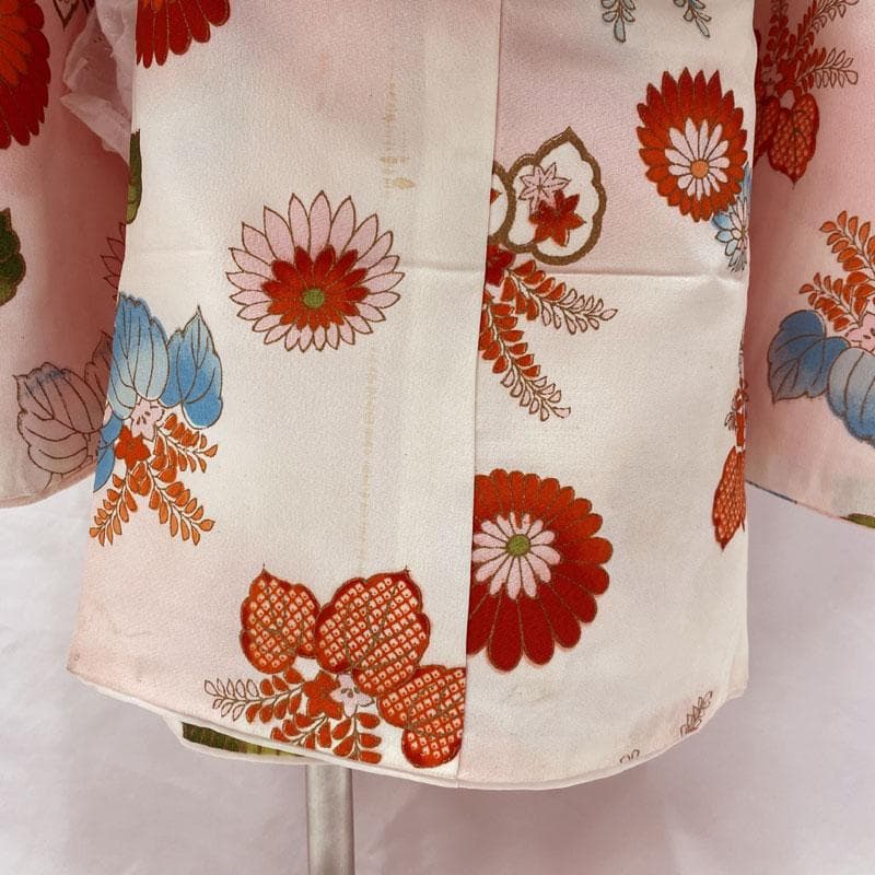 408ag90,507agu66◎三歳 女児 着物&長襦袢 セミアンティーク