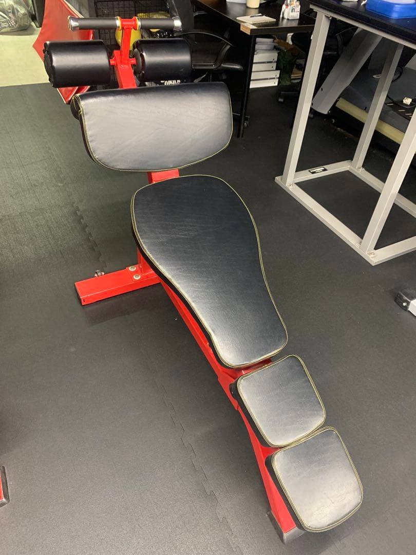 腹筋ベンチ　アブベンチ　腹筋台　調整可能トレーニングベンチ 赤黒