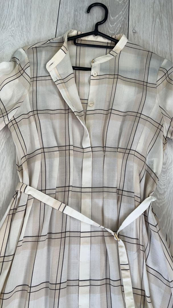 ANAYI ウールボイルパフスリーブフレアワンピース