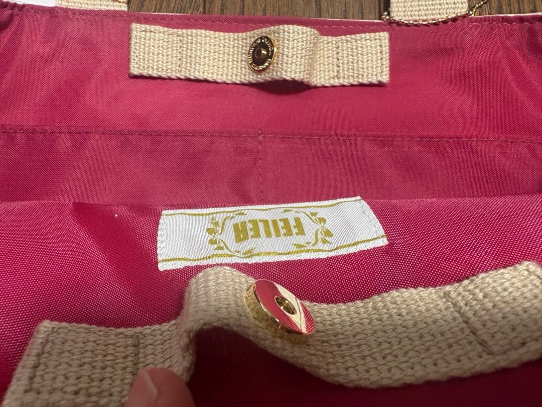最終値下げ　フェイラー　ハイジ　エンボス加工　ピンク　トート大