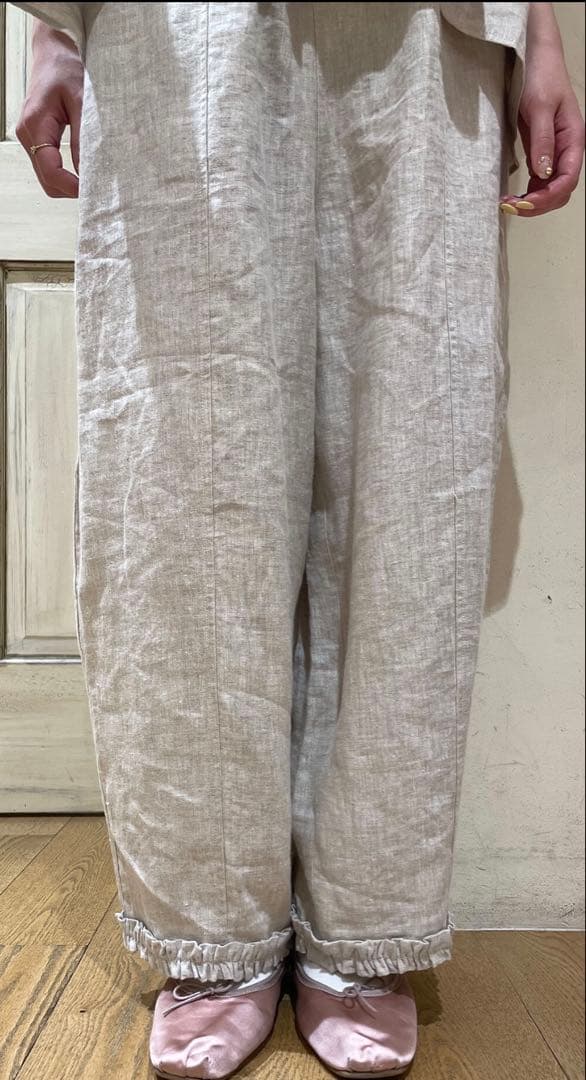 みぃ　サマンサモスモス立川限定　リネン裾フリルパンツ　２点