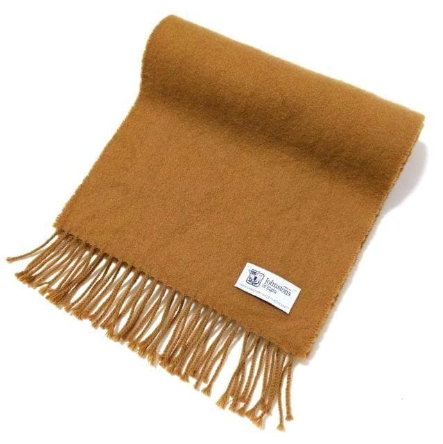美品★ジョンストンズ★カシミヤ マフラー キャメル