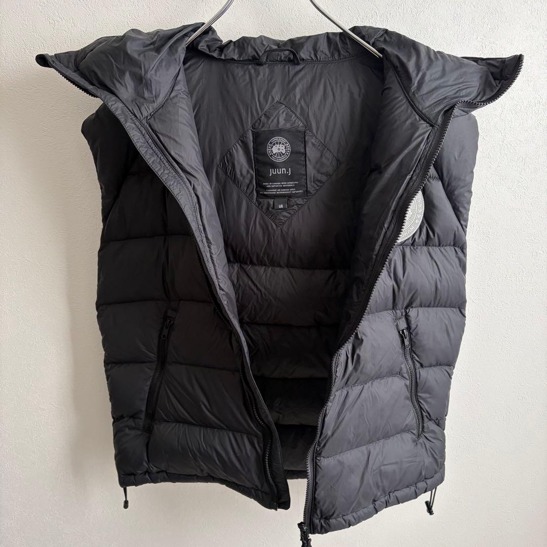 【美品✨希少‼︎】カナダグース　ダウンベスト　両面ビッグワッペン　黒　juun.j