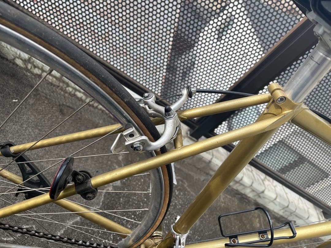 ブリヂストン製の可能性あり ピストバイク ゴールド TAクランク