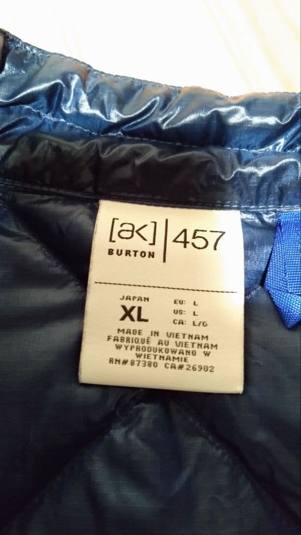Burton AK457 パッカブル インサレーテッド ダウンジャケット XL