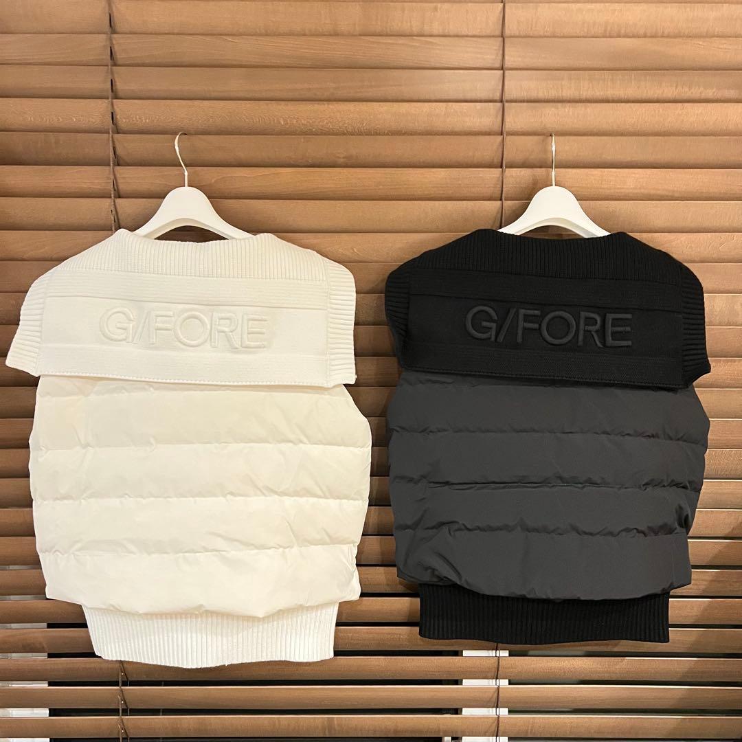 【白L】G/FORE ジーフォア ゴルフ レディース ダウンベスト