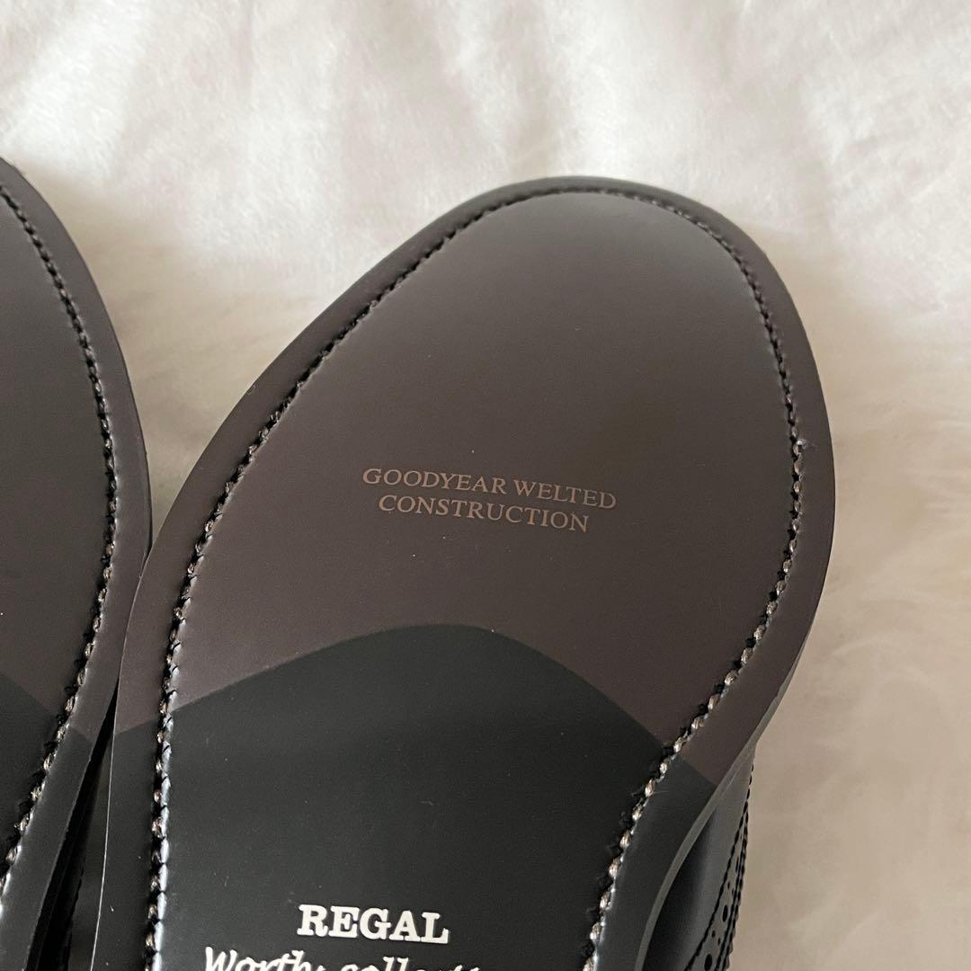 未使用級✨REGAL リーガル ビジネスシューズ ウィングチップ ブラック