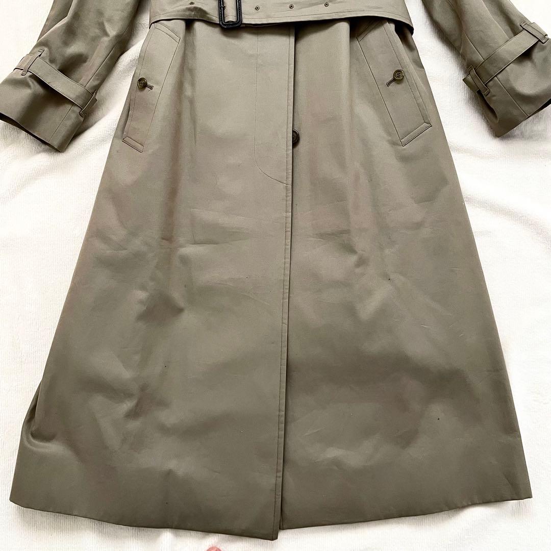 美品 DAKS ハウスチェック ロングトレンチコート ライナー 11AB 玉虫色