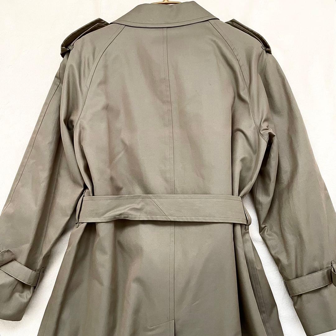 美品 DAKS ハウスチェック ロングトレンチコート ライナー 11AB 玉虫色