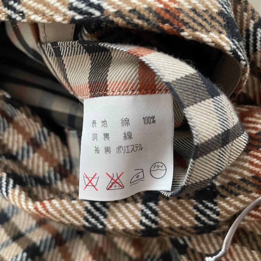 美品 DAKS ハウスチェック ロングトレンチコート ライナー 11AB 玉虫色