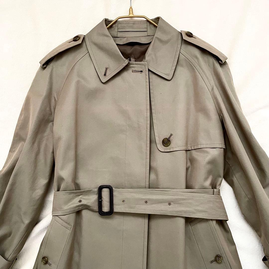 美品 DAKS ハウスチェック ロングトレンチコート ライナー 11AB 玉虫色