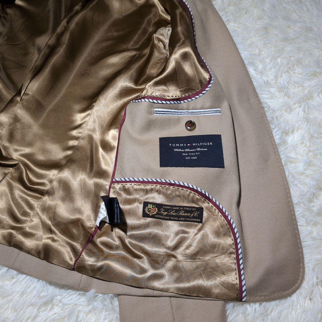 ロロ・ピアーナ カシミヤ混 ジャケットトミーヒルフィガー ベージュ 金ボタン