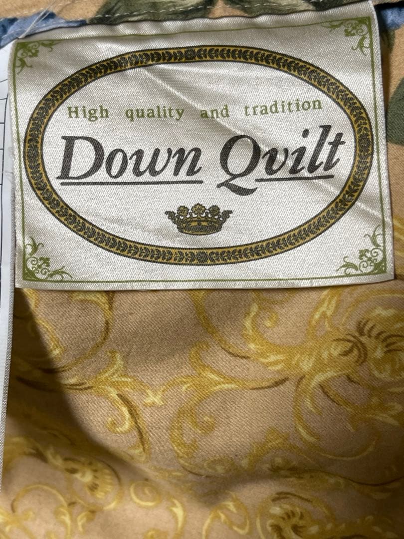 日本製高級羽毛布団　ダワン93% フェザー7%詰物1.4キロ　ふとん側綿100%