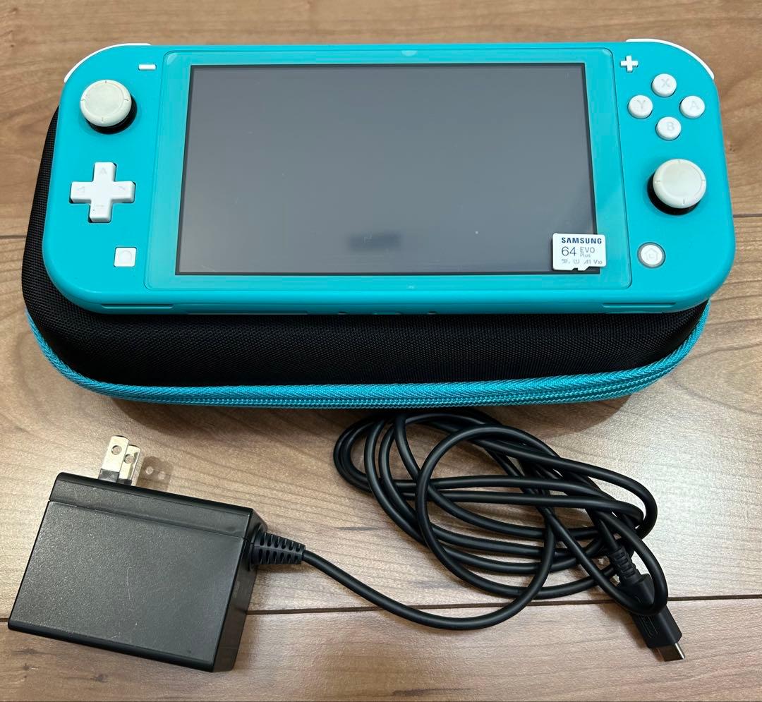 Nintendo Switch Lite ターコイズ本体　SD64、ケース、付き