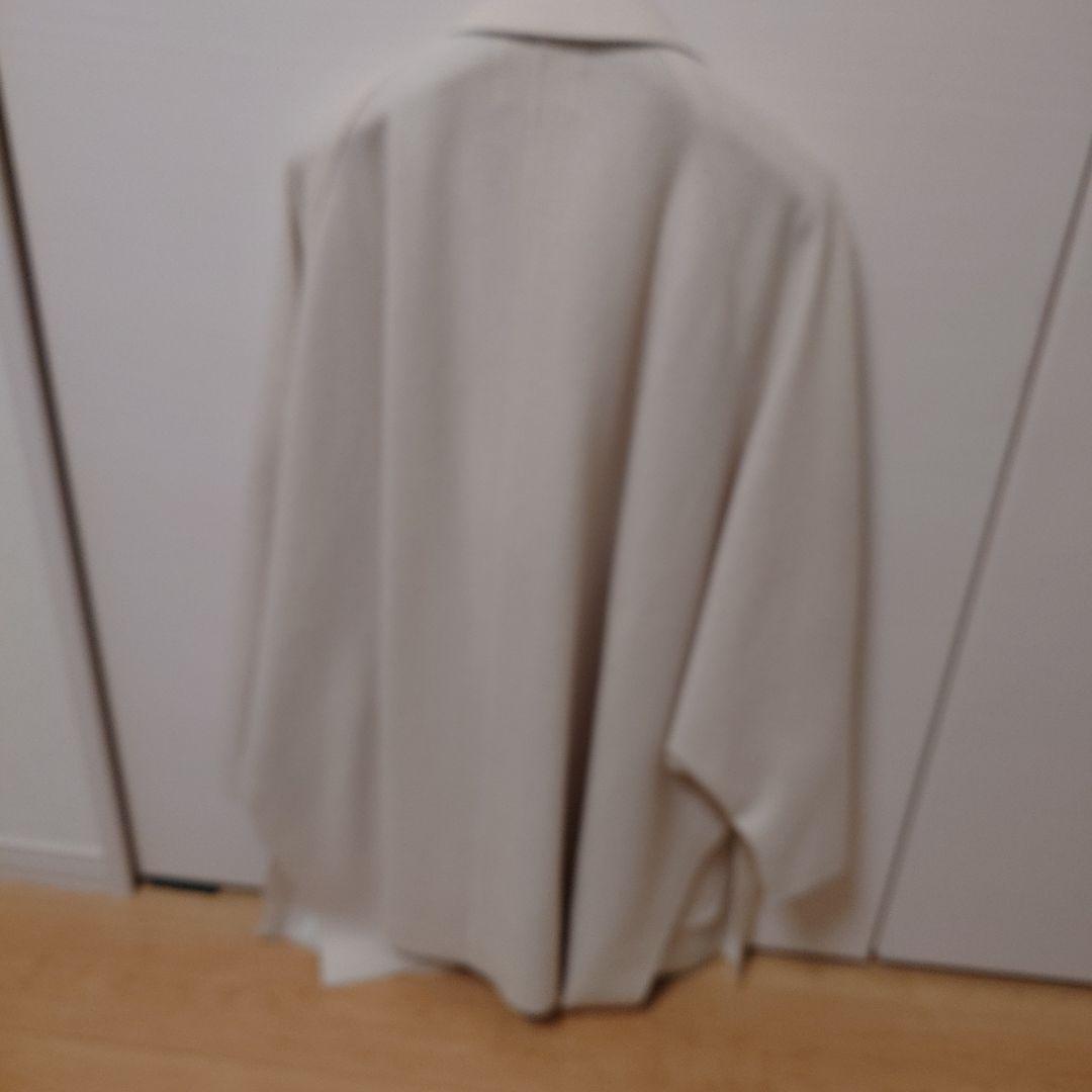 ベイジ、ミドルレングスウールコート M 白